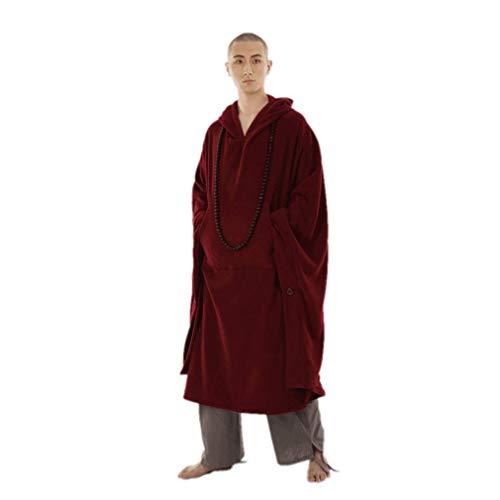 Image of ZanYing Meditation Buddhist Hooded Cloak Outfit Oversize Coat