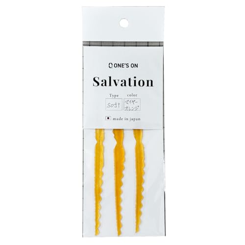 SALVATION 3本 釣り 釣り具 タイラバネクタイ エラストマー素材 水流 反応 海釣り 海 アウトドア (マイヤーオレンジ)