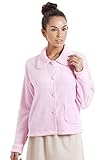 CAMILLE Womens Soft Button und Reißverschluss Bett Jacken Designs 50/52 Pink