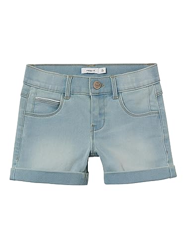NAME IT Mädchen Nkfsalli Slim Dnm Shorts 6470-tx Noos, Light Blue Denim, 98