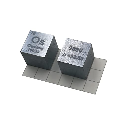 嘉信誉 Cubo de densidade de ósmio (Os), grau de laboratório preciso acima de 99,9 % de alta pureza, usado para materiais experimentais de laboratório, passa(tamanho: 10 mm,Cor: mate)