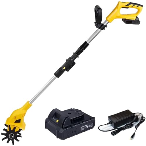 ylpddmm Motocultor eléctrico con batería 2000mah 20V,Pequeño Cultivador,rotavator portátil para Jardines y parcelas de Verduras,Labranza del Suelo