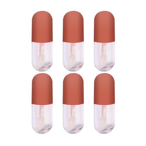 Image of 6 Pcs DIY Lip Gloss Making Kit, Empty Lip Balm Containers for Cosmetic Organization, Portable Lip Gloss Tubes for Travel and Makeup Storage, Refillable Lip Gloss Container Set
