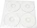 25-Pack 8 Disc CD DVD Poly Sleeves 3 Ring Binder Pages - 200 Disc Capacity (White), for Oversized Binders Only