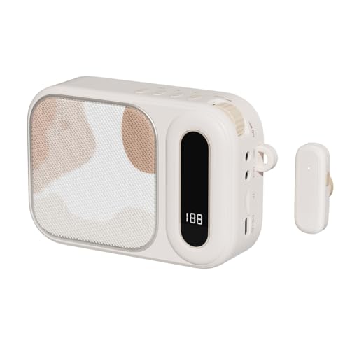 Microphone sans fil portable blanc haute qualité sonore lavalier