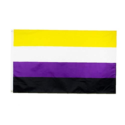LAVALINK Non-Binary Flags Rainbows Homosexuell Pride Banner Doppelt Vernähte Gender Queer Gender Identity-flaggen Mit Messingösen