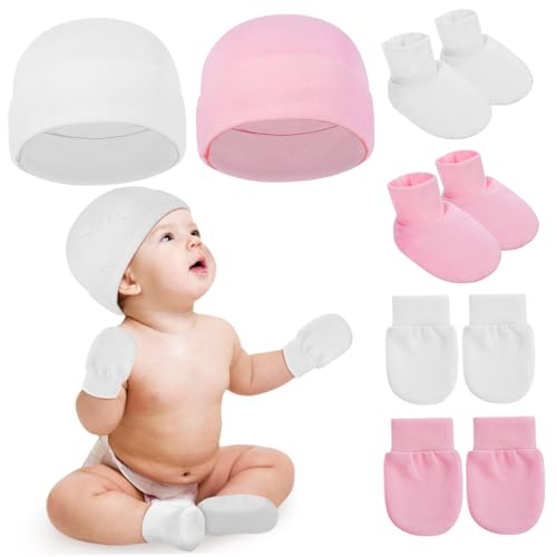 VANZACK 2Sets Newborn Hats and Mittens for Accessories for Months Comfortable and Durable Beanie and Gloves for Everyday Use Multi