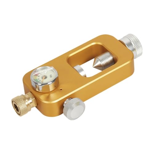 Colaxi スキューバタンク補充アダプター、ダイビング補充アダプター、軽量ウォータースポーツ、8 Mmインターフェース、エアトランスファー、ダイビング充填ステーション, ゴールドノーホース