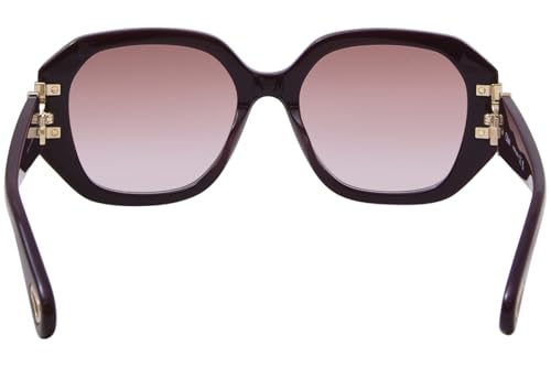 Chloe CH0236S 003 Sunglasses Women's Burgundy/Orange Rectangle Shape 56mm4