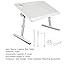 Ehozirta Adjustable Laptop Desk 5 Heights & 4 Angles with USB Fan Light, 23.6x15.7 Inch Wide Non-Slip Foldable Bed Table for Sofa Floor, Portable Grey