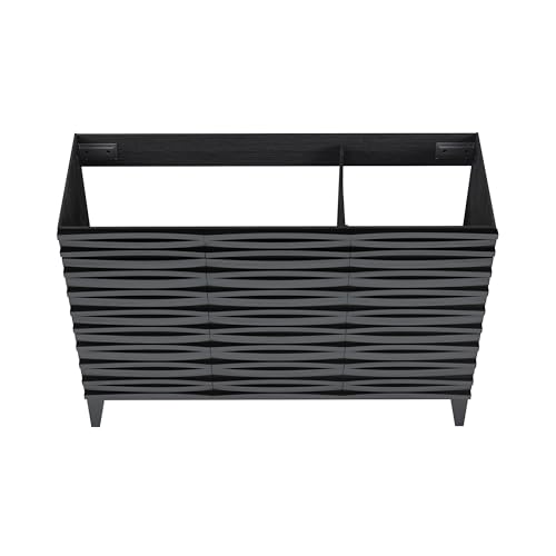Image of Swiss Madison Cascade 48 inch Bathroom Vanity in Black - Cabinet
