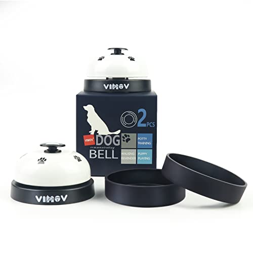 VIMOV Pet Training Bells, Set of 2 Dog Bells for Potty Training, Desk Bell for Dogs, White - Image 8