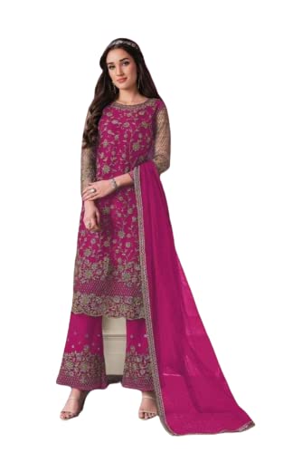 SB Traders Heavy Indian/Pakistani Designer Salwar Suit with Designer Bottom & Matching Dupatta for Women for All Occation Magenta Pink