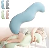 Cuscino a Forma Di Pisello Per Adulti Per Il Supporto Al Corpo Completo,Blue,31.5 in (for 4'9" below)