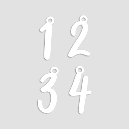 Adventskranz Zahlen Anhänger 1-4 für Kerzen Adventszahlen verspielt...