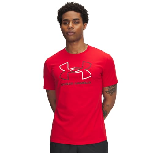 Under Armour Global Line Foundation Update Manches Courtes Hommes, T-Shirt Coton Ultra-Doux pour Homme, T-Shirt imprimé Respirant et au séchage Rapide, Red...