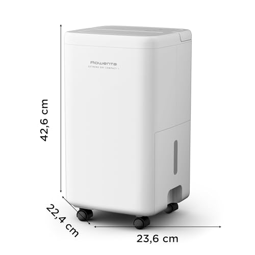 Rowenta Extreme Dry Compact +, Deshumidificador 16L/día para Habitaciones hasta 40m², Secado Ropa 30% Más Rápido, Silencioso, 3 Modos con Temporizador, Indicador Humedad, Compacto y potente, DH5260 - imagen 8