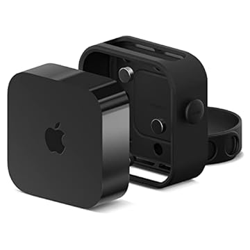 elago Suporte para Apple TV 4K 3ª geração - 3 opções de montagem (ímã, pendurar, parafuso), compatível com Apple TV 4K 2022 3ª geração/tamanho, evita superaquecimento