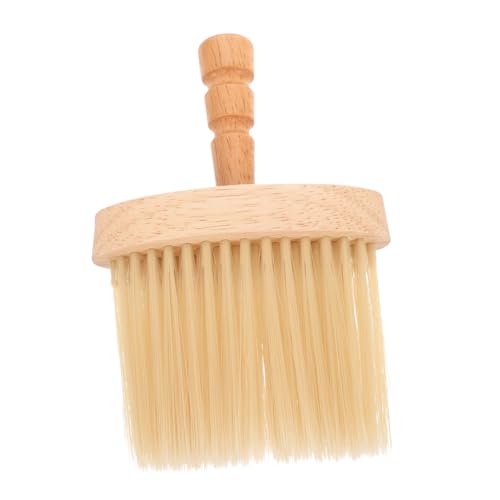 BELLIFFY Shaving Brush Barber Duster Brush for Hair Removal Hair Cutting Tool Wood Handle Salon