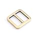CRAFTMEmore Flat Metal Slide Buckle Triglide Strap Keeper Leathercraft Bag Belt Adjuster Sliders 6 Pack (1 Inch, Brushed Gold (Bronze))