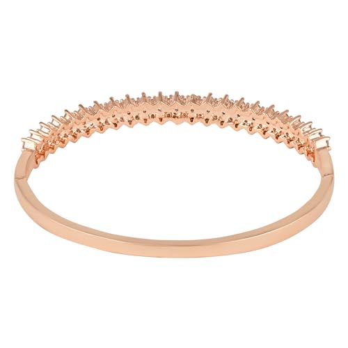 Image of I Jewels Stylish Cubic Zirconia American Diamond Adjustable Bracelet For Women