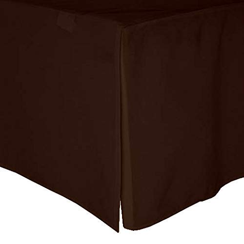Image of Cottington Lane Crib Bed Skirt Pleated Crib Skirt Dust Ruffle, 100% Natural Cotton, Nursery Crib Toddler Bedding Skirts for Baby Boys or Girls, 14 inch Soft Crib Dust Ruffle Drop Crib Skirt-Chocolate