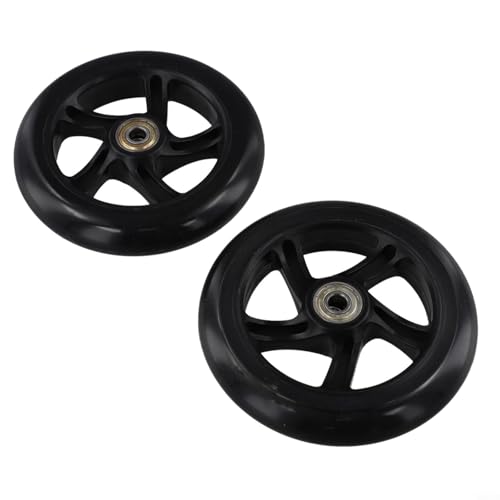 Honseadek Paquete de 2 ruedas silenciosas de poliuretano para scooters, patines, carros, rodamientos de alta velocidad, resistentes al desgaste, elásticas, varios tamaños disponibles (180 mm x 30 mm,