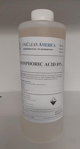 Phosphoric Acid 85% I H3PO4 85% Solution I for All Acid Cleaning I Rust Remover I LimeRemover I Scale Remover I Safe to Used on Most Metals - Made in USA - Size: 64 (2x32) fl lz