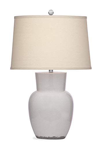 80% Off Discount Bassett Mirror L3334TEC Ceramic Keaton Table Lamp, Off-White