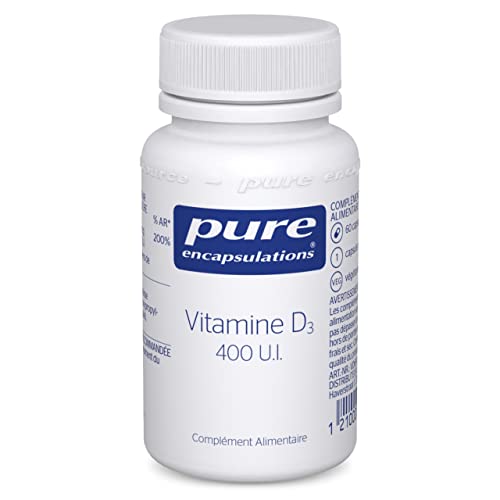 Pure Encapsulations - Vitamine D3 400 U.I. - Maintien d'une Fonction Normale du Système Immunitaire - Contribue à l'Absorbtion du Calcium - 60 Gélules Cover