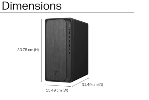 Image of HP OmniDesk Desktop Tower, AMD Ryzen 5 8500G,16GB RAM,1TB SSD,Windows 11 Home,MS Office 24,Wired Keyboard & Mouse, M02-0005IN Desktop PC