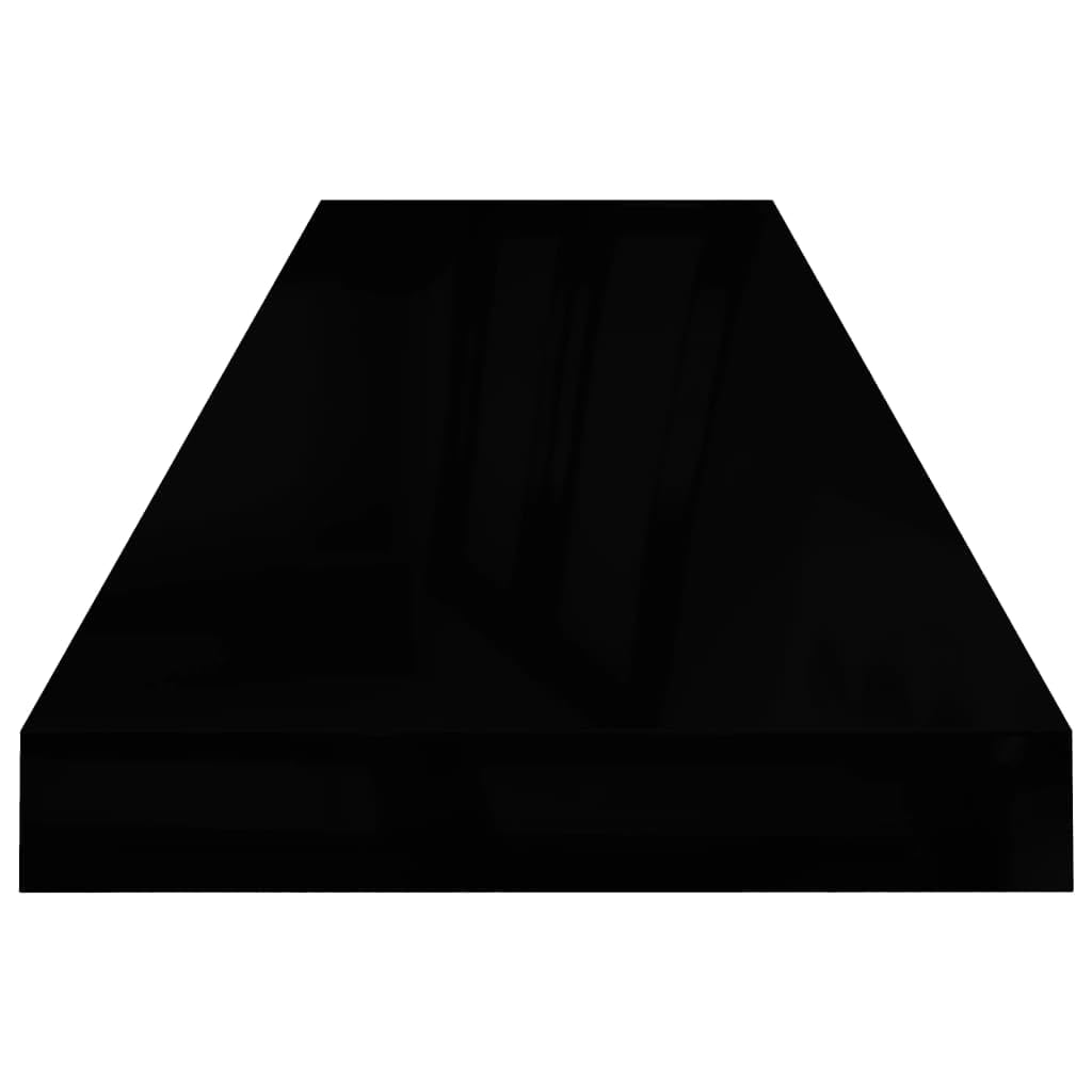 Juego de 2 estantes flotantes, color negro, 90 x 23,5 x 3,8 cm, tablero de pared de madera MDF con soporte invisible para salón, cocina, dormitorio, estantería