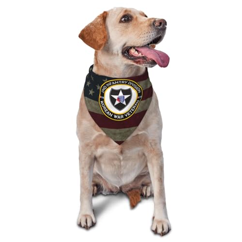 2nd Infantry Division Korean War Veteran Dog Scarf Pet Bandana Cat Pet Bibs