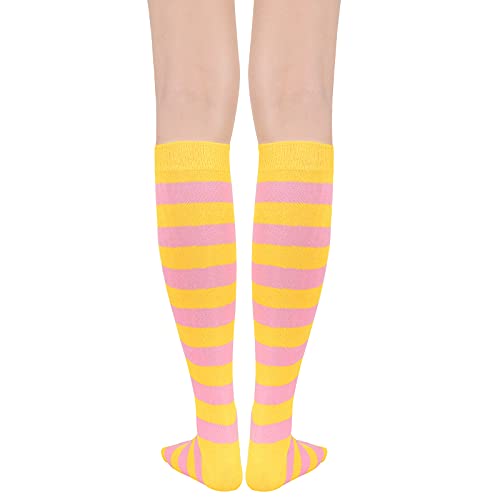 Image of American Trends Womens Athletic Knee High Socks Outdoor Sport Thigh High Stockings Casual Stripes Tube Socks