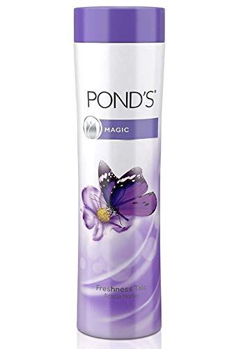 talcum powder on face