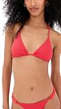 ViX Paula Hermanny Women's Alix T-Back Triangle Bikini Top, Spicy Red, S