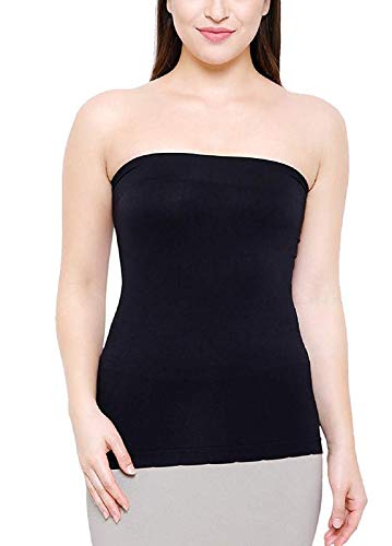 shoppy villa with sv logo Women's/Girl's Strapless Stretchable Long Bandeau Tube Top Camisole Free Size-picture-35