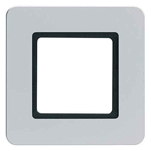 Marco iluminado Berker 10116104 Q7 de un elemento en aluminio mate con guia LED