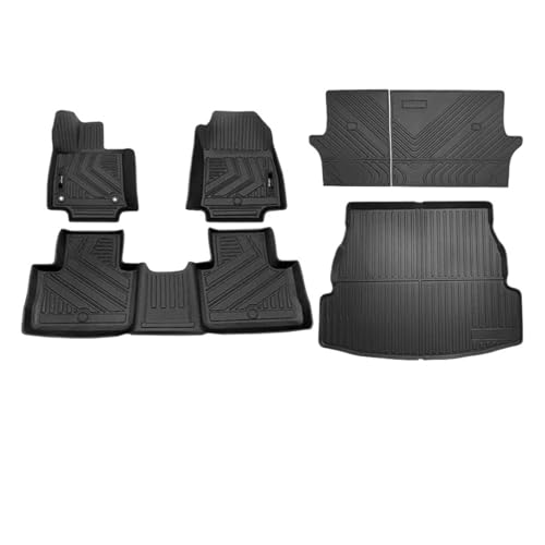 Tapis de coffre Rav4 haut de gamme sur mesure en TPE résistant 6 pièces