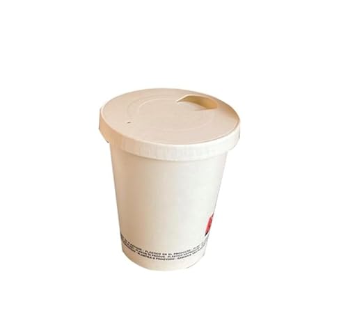 Nicoletti 50 Pz Bicchieri Carta Medio Grandi per bevande calde o fredde Te Caffe americano Cappuccino Brodo Tazze da asporto con coperchio opzionale 250 CC B