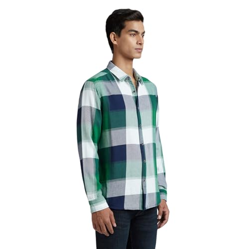Image of Pepe Jeans Men's Regular Fit Full Sleeve Checkered Cotton Casual Shirt | Check Shirt for Man | Smart & Stylish | Multiple Styles | Mens Casual Shirts