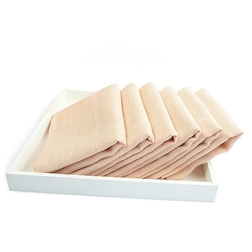 6 Pcs Bib Nursing Feeding Towel Gauze Towels Square Towels Small Handkerchief Beige