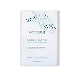FACTORFIVE Growth Factor Soothing Bio Cellulose Facial Sheet Mask with Human Stem Cell Factors, Peppermint, and Hemp Seed Oil 0.17 Fl oz, Single Mask