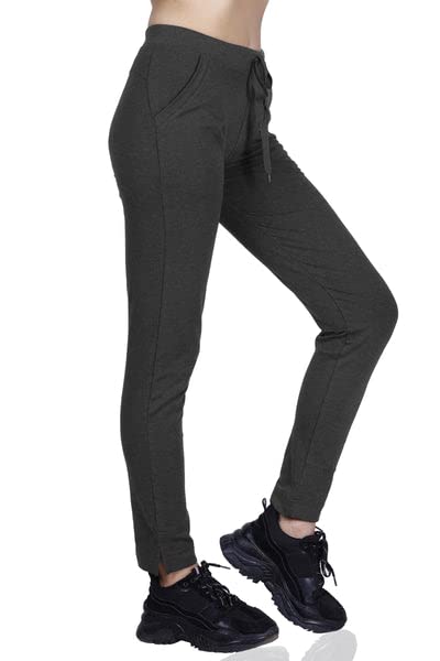Image of Women's Straight Fit Ankle Length Cotton Track Pant