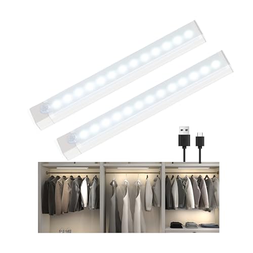 AXHHTVCGY 8inch Under Cabinet Lighting, 2 Pack Pantry Lights Motion sensored,3 Modes & Dimmable...