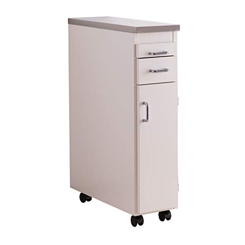 ライフスタイリングショップ キッチンワゴン ホワイト 幅20×奥行55×高さ80cm dm-c615-20