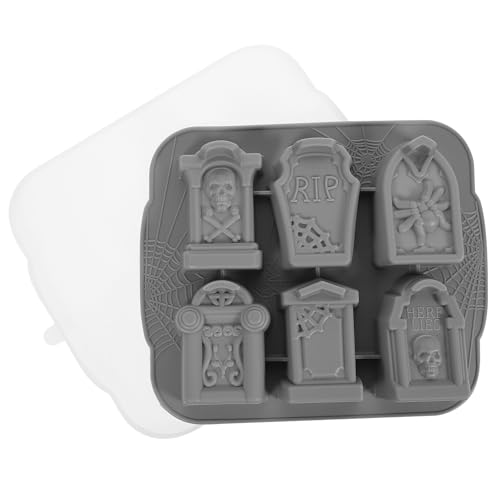 Molde de hielo Halloween Garneck con tapa, silicona miniatura 1