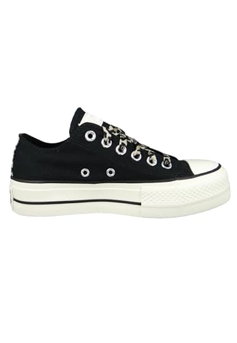 Image of Converse Women's Chuck Taylor All Star Leopard Platform Sneakers, Black /Light Fawn /Egret, 6.5 Medium US