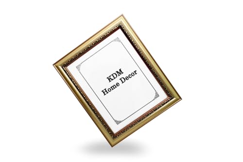 Image of photo frame for wall decor /Tabletop /Wall hanging Synthetic wood for Bedroom, Office Desk, Living Room, birthday, gift tiems (10 x 10 inch) dark Golden Color