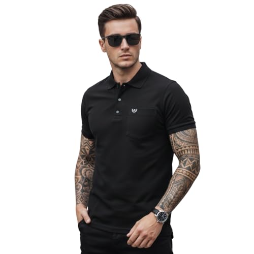 Image of SIDE UP Polo T Shirt for Man with Pocket, Polo T Shirts for Men, Summer Shirt with Collar, Half Sleeve, Cotton Blend, Light Weight, Comfotable Fit (Pack of 1) M to 3XL